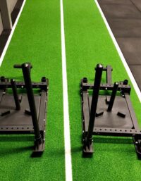 Kraftmark Grön/Svart Med Linjer 2X15, Gymgolv