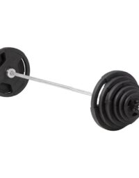 Master Fitness Skivstångsset 135 kg Deluxe, Skivstångsset gummerade