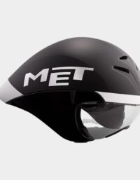 Met Drone Black White Matt Glossy, Cykelhjälm