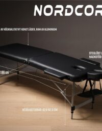 Nordcore Massagebänk A200, Svart