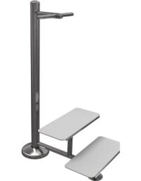 Nordic Fighter CE STAINLESS STEEL STEPS WITH HANDLE, Styrkemaskiner - Utegym