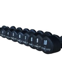 Titan LIFE PRO Dumbbell Aerobic Rubber Styckvis, Hantlar Gummi