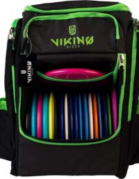 Viking Discs Tour Bag Frisbeegolf Ryggsäck - Svart/Lime
