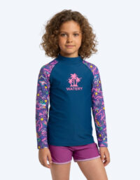 Watery UV-tröja för barn - Osiris Långärmad Rashguard - Multifärgad/mörkblå