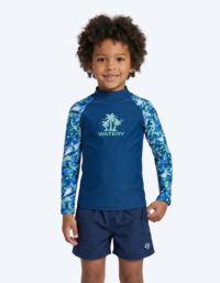 Watery UV-tröja för barn - Katsu Långärmad Rashguard - Ljusblå/mörkblå
