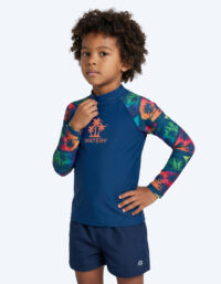 Watery UV-tröja för barn - Katsu Långärmad Rashguard - Multifärgad/Mörkblå