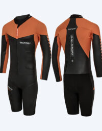 Watery våtdräkt för herr - Salmon Swimrun - Svart/orange
