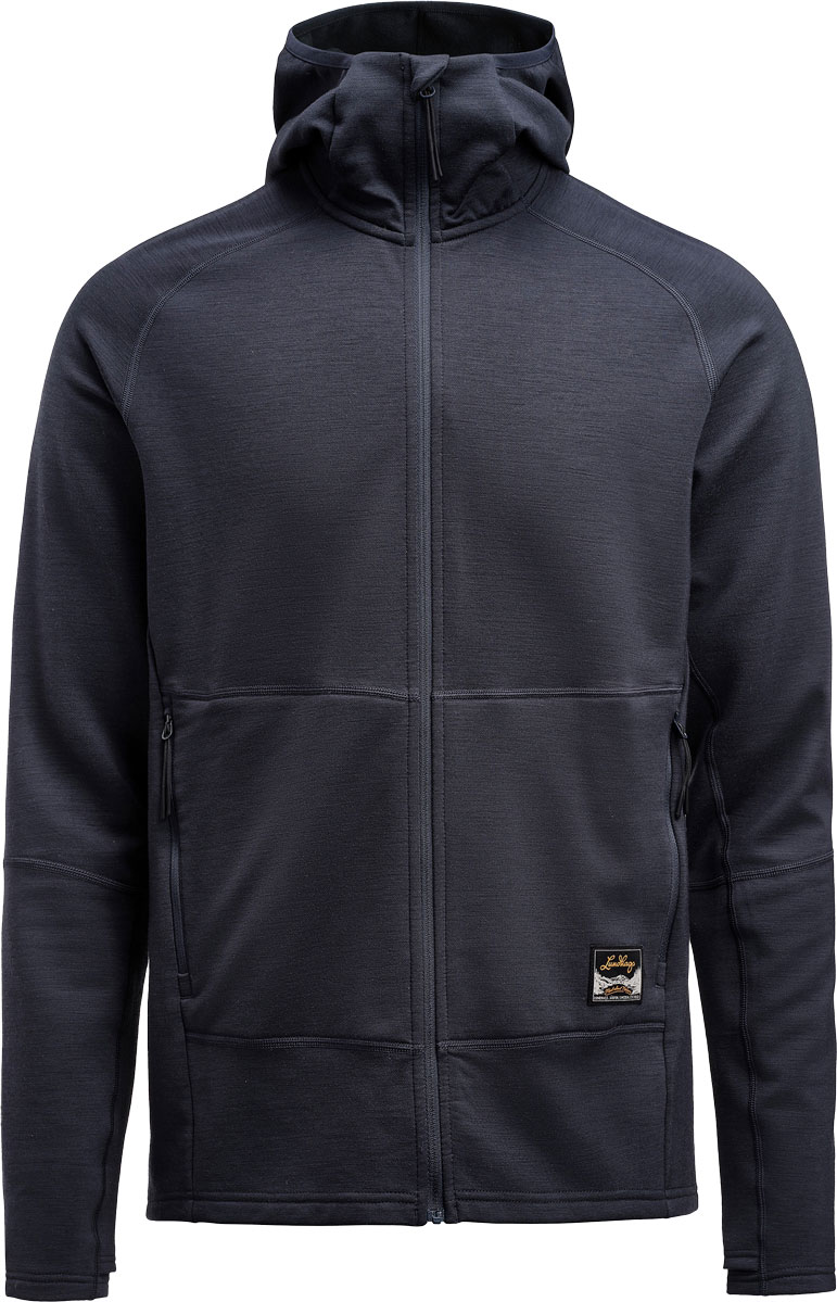 Lundhags Tived Merino Hoodie M Herr Blå XL | Mellanlager Tröja