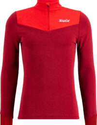 Swix Nordic Midlayer M Herr Mörkröd XL | Mellanlager Tröja