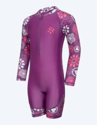 Watery UV-dräkt för barn - Athena Långärmad Rashguard - Lila - UV kläder barn