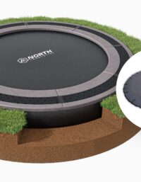 NORTH INGROUND TRAMPOLINE Round / 300 cm Round / Trampoline + Cover Bundle