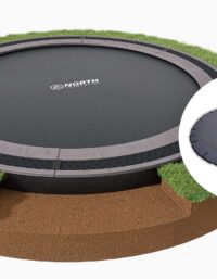 NORTH INGROUND TRAMPOLINE Round / 430 cm Round / Trampoline + Cover Bundle