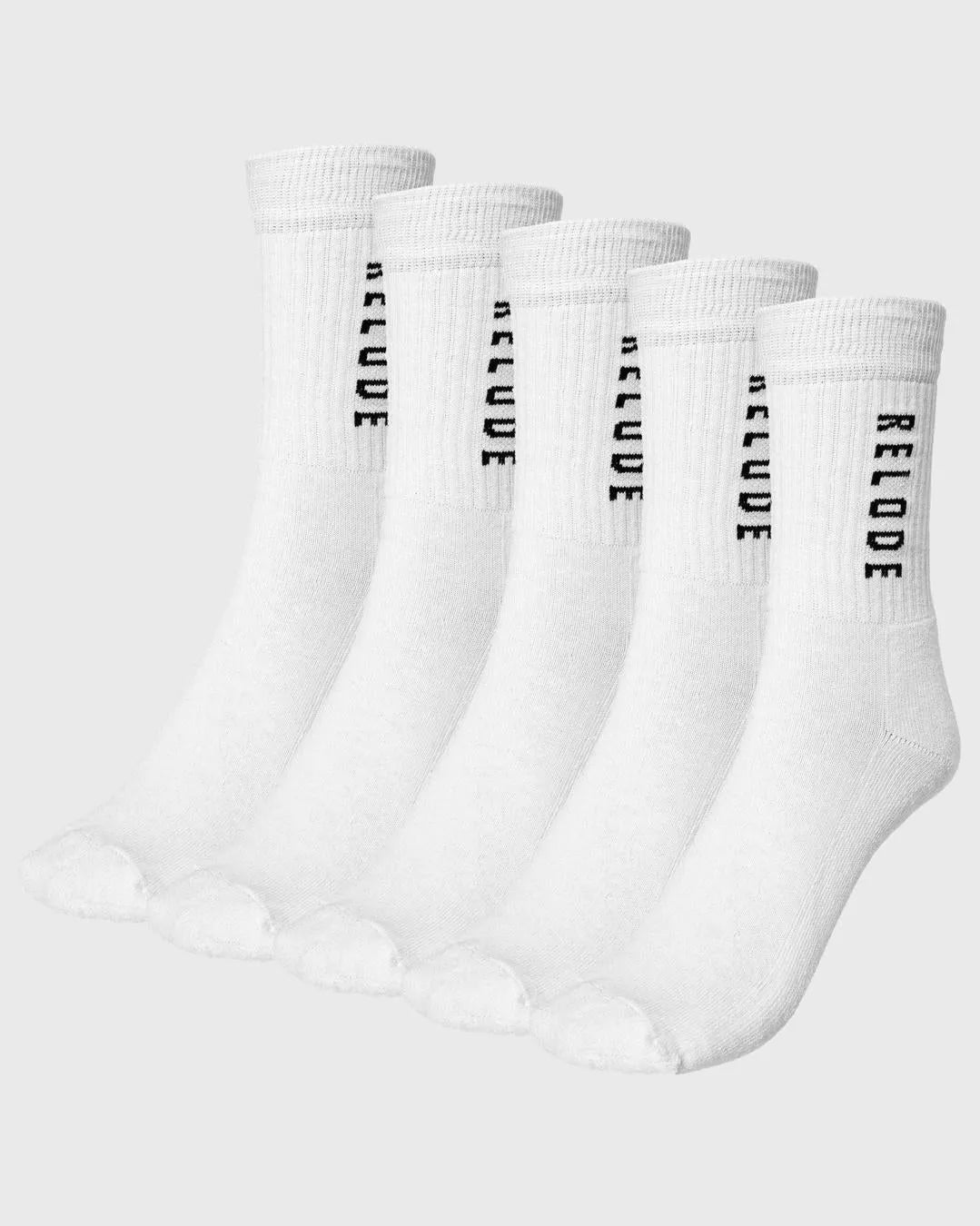 Relode Training Socks 5-pack - Vit - 35-38