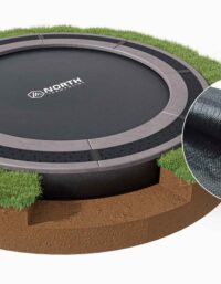 NORTH INGROUND TRAMPOLINE Round / 300 cm Round / Trampoline + Weed Membrane Bundle