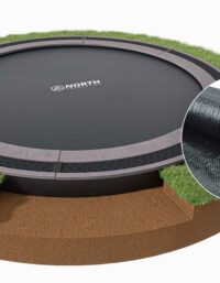 NORTH INGROUND TRAMPOLINE Round / 430 cm Round / Trampoline + Weed Membrane Bundle