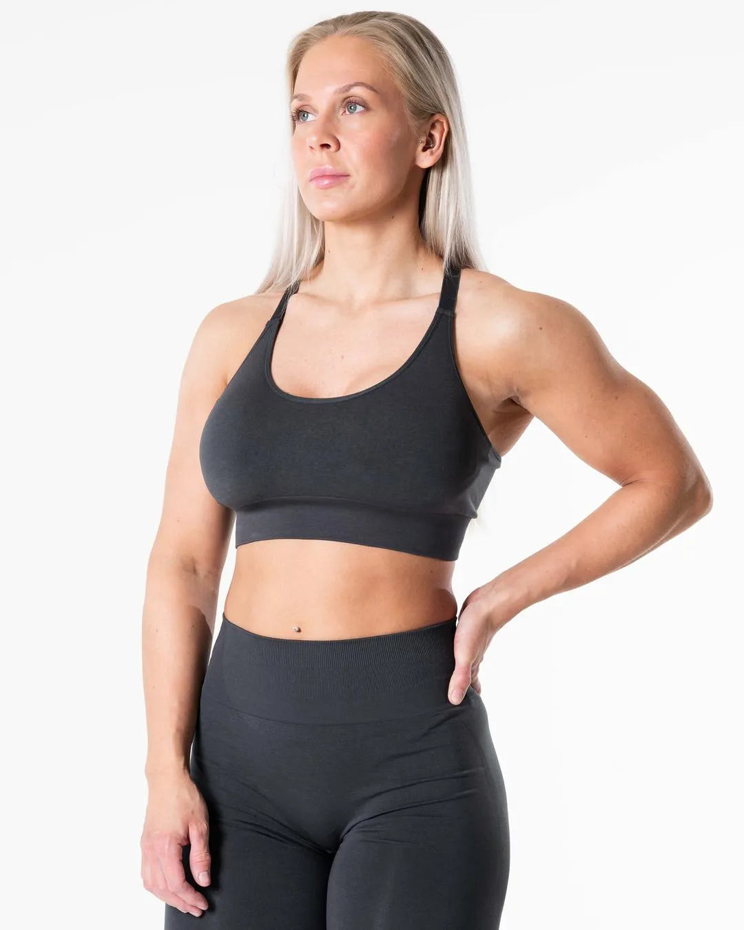 Relode Prime Scrunch Top - Mörkgrå