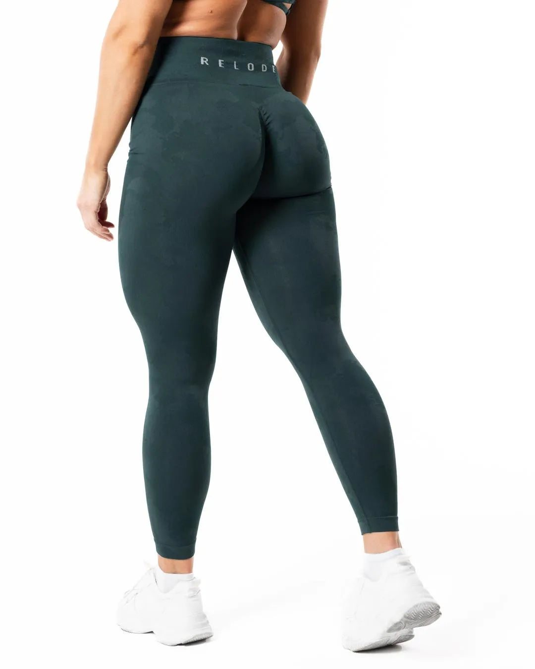 Relode Prime Scrunch Camo Tights - Teal