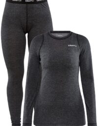Craft Core Wool Merino Set W-Svart-XS Dam Svart XS | Underställ Set