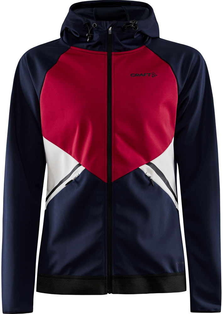 Craft Glide Hood Jacket W-Mörkblå-XS Dam Blå XS | Längdskidjacka