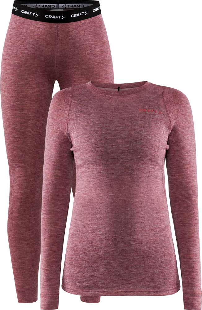 Craft Core Wool Merino Set W-Rosa-XXL Dam Rosa XXL | Underställ Set