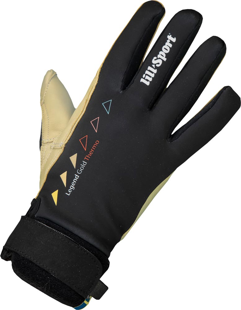 Lillsport Legend Thermo Guld Svart 9 | Längdskidhandskar