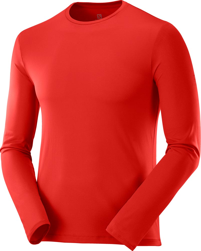 Salomon Agile LS Tee M-Röd-2XL Herr Röd 2XL | Långärmad T-shirt