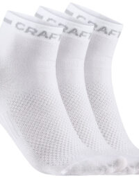 Craft Core Dry Mid Sock 3-pack Vit 37/39 | Löparstrumpor