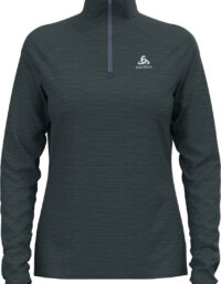 Odlo Mid Layer 1/2 Zip Run Easy Warm W-Mörkgrå-XS Dam Mörkgrå XS | Mellanlager Tröja