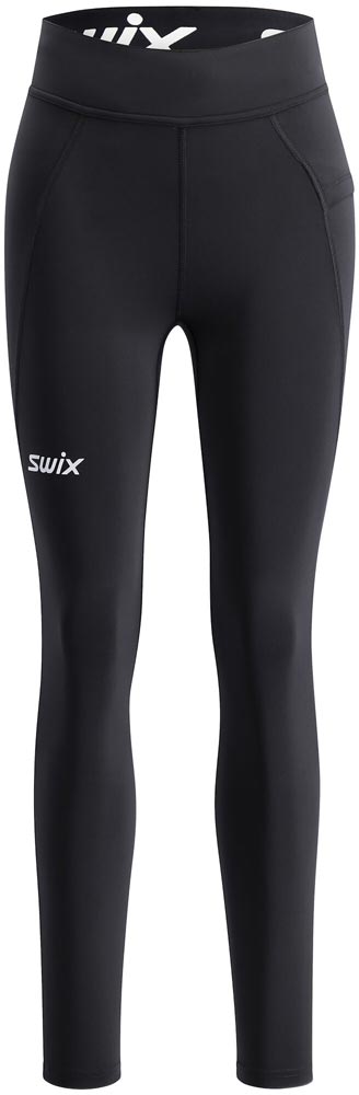 Swix Pace High Waist Tights W Dam Svart XL | Löpartights