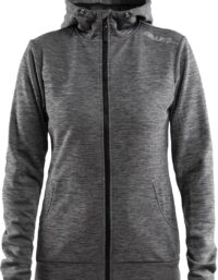 Craft Leisure Full Zip Hood W-Mörkgrå-S Dam Mörkgrå S | Tröja