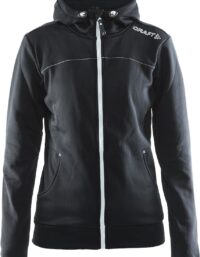 Craft Leisure Full Zip Hood W-Svart-XS Dam Svart XS | Tröja