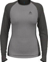 Odlo L/S Natural Performance Wool W-Mörkgrå-L Dam Mörkgrå L | Underställ Tröja