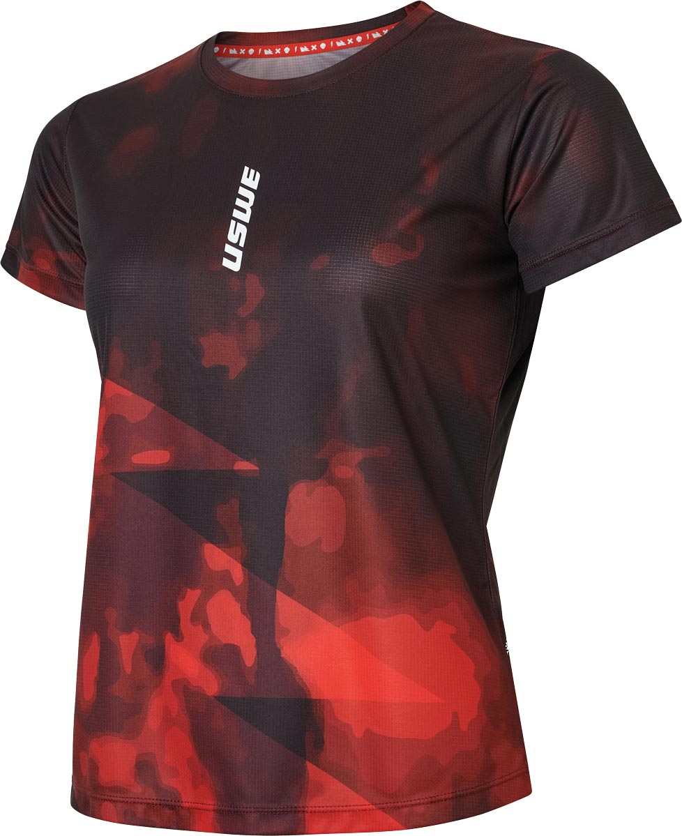 Uswe Dimma Trail Running SS Tee W-Röd-L Dam Röd L | T-shirt
