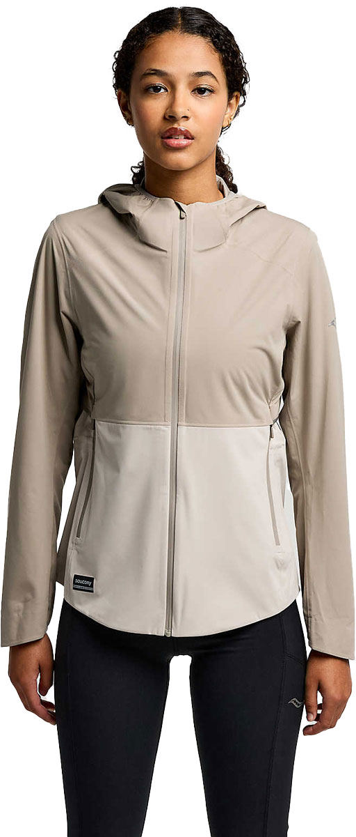 Saucony Hurricane Waterproof Jacket W-Grå-M Dam Grå M | Löparjacka