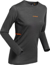Dahlie Performance Wool LS W Dam Mörkgrå L | Underställ Tröja