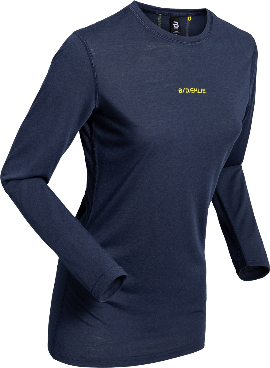 Dahlie Training Wool Mix LS W-Blå-M Dam Blå M | Underställ Tröja