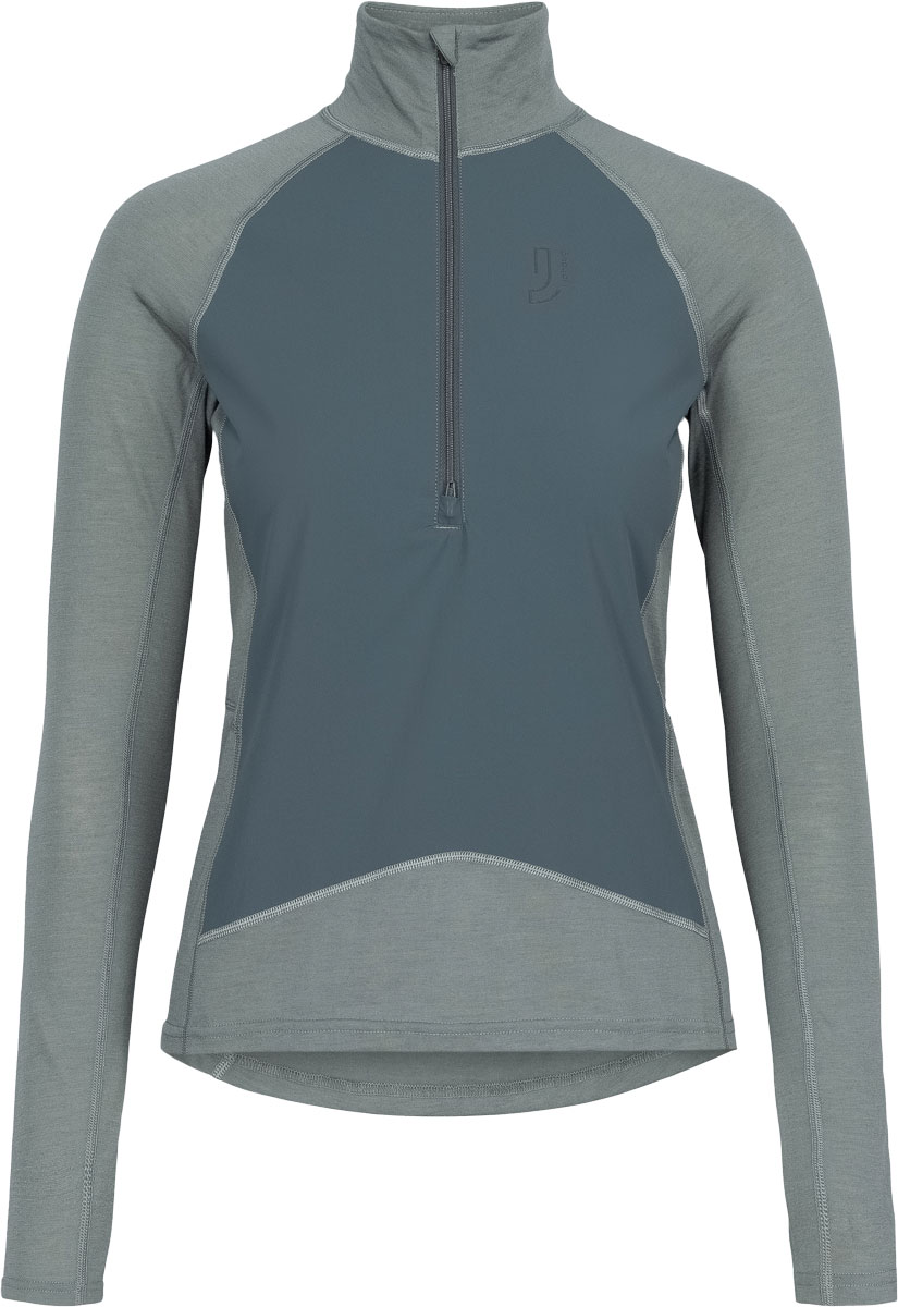 Johaug Discipline Wind Half Zip W Dam Mörkgrön XL | Längdskidjacka