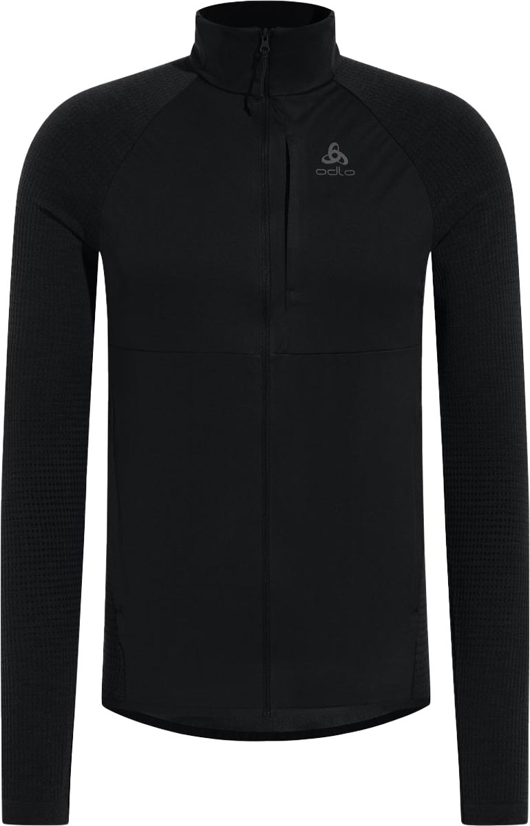 Odlo Zeroweight Pro Performance Wool Windproof Hybrid XC Jacket M-Svart-S Herr Svart S | Längdskidjacka