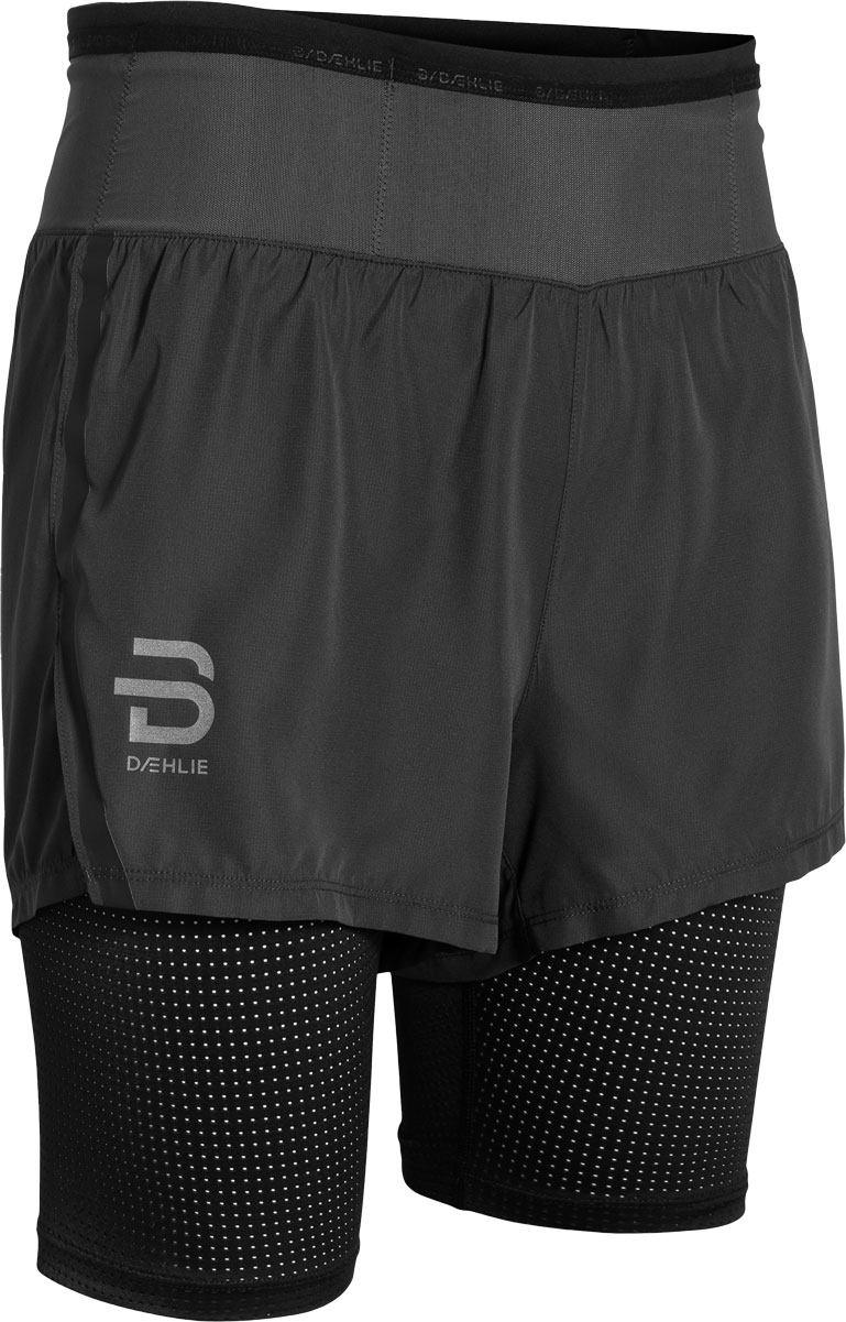 Dahlie Shorts Athlete 2-in-1 M Herr Grå M | Löparshorts