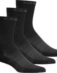 Craft CORE Dry High Sock 3-pack Svart 46/48 | Löparstrumpor