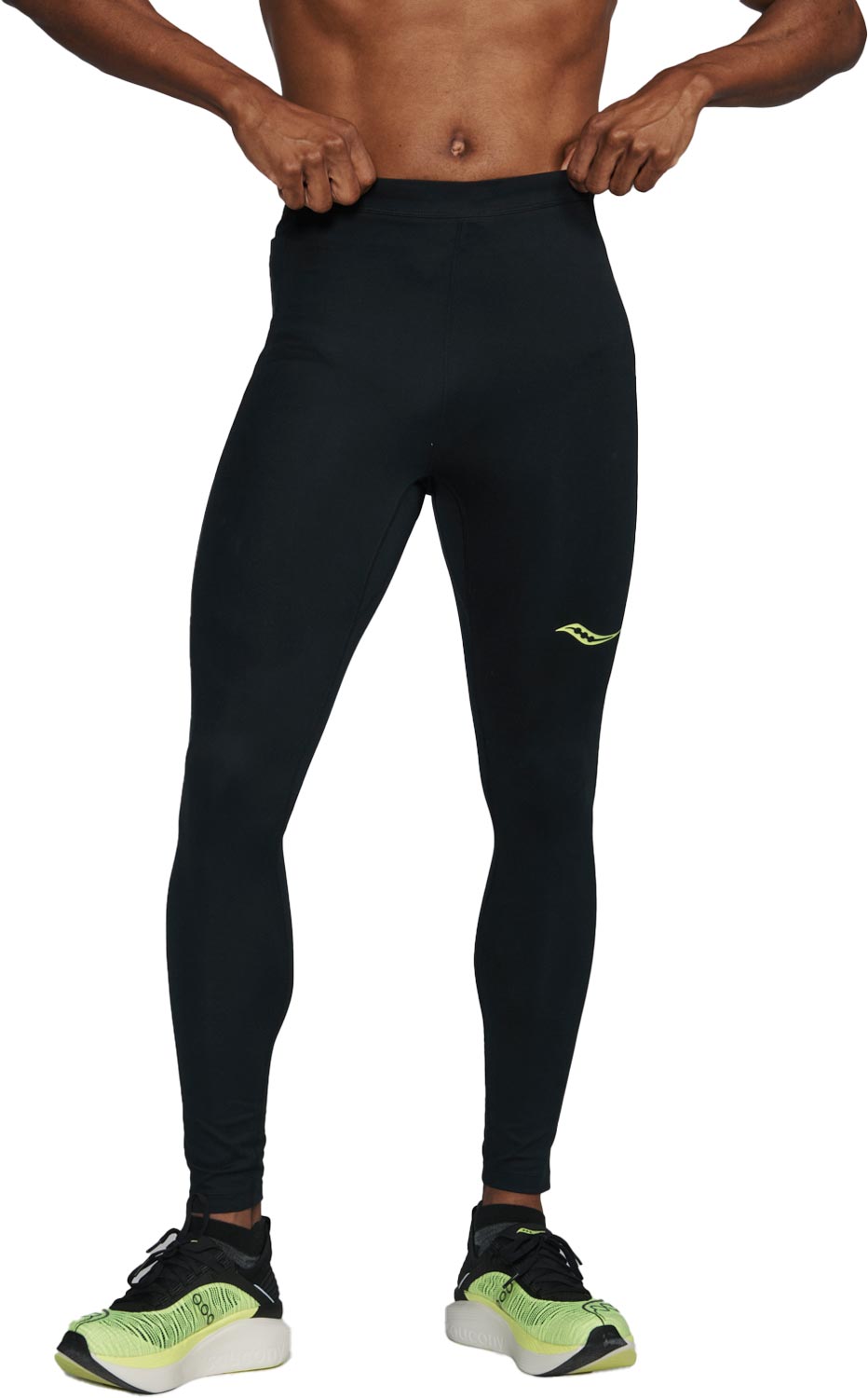 Saucony Elite Tight M Herr Svart XL | Löpartights