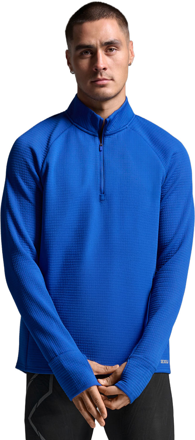 2XU Ignition Hyper-Haptic 1/4 Zip M Herr Svart L | Mellanlager Tröja
