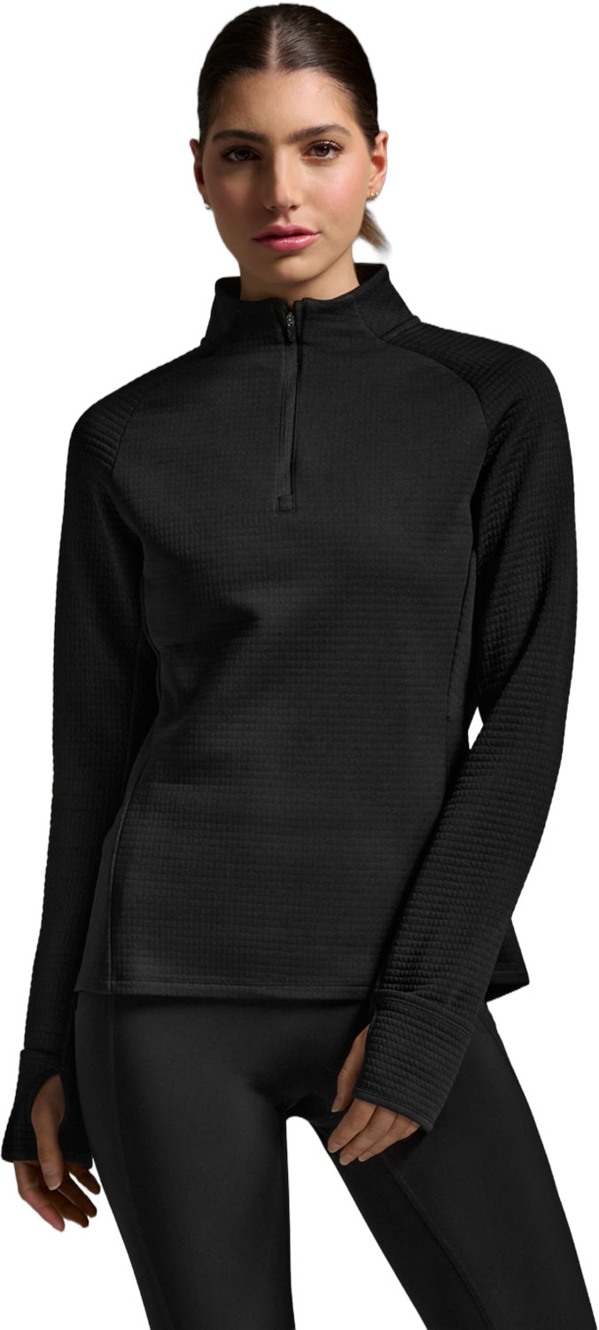 2XU Ignition Hyper-Haptic 1/4 Zip W Dam Svart M | Mellanlager Tröja