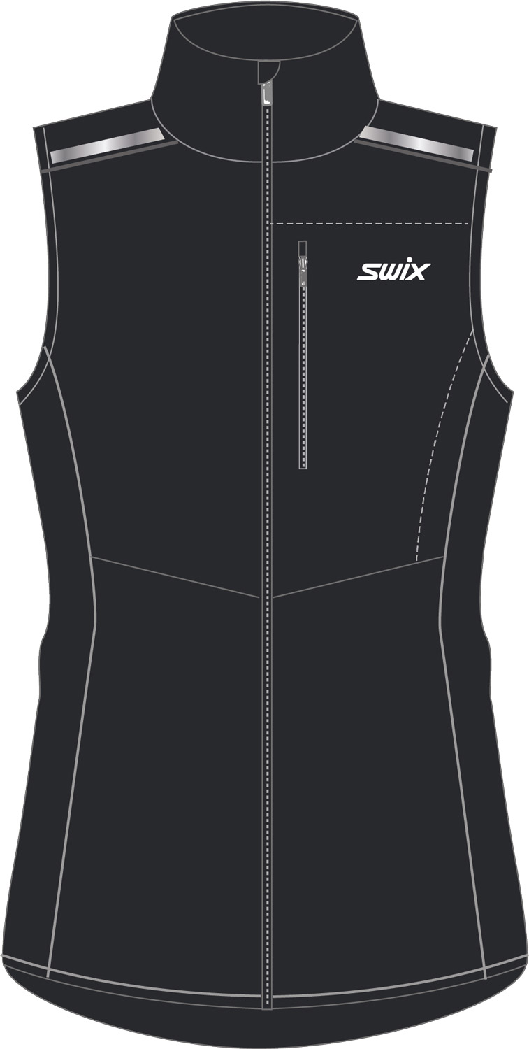 Swix Focus Warm Vest W Dam Svart XL | Väst