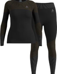 Odlo Fundamentals Performance Warm Set W Dam Svart S | Underställ Set