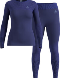Odlo Fundamentals Performance Warm Set W Dam Blå XL | Underställ Set