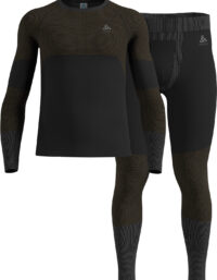 Odlo Fundamentals Performance Warm Set M Herr Svart S | Underställ Set