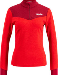 Swix Nordic Midlayer W Dam Röd M | Mellanlager Tröja