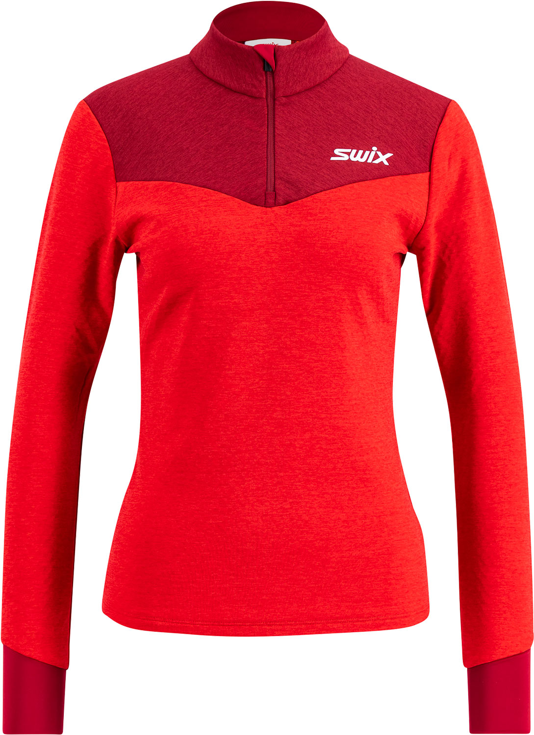 Swix Nordic Midlayer W Dam Röd M | Mellanlager Tröja
