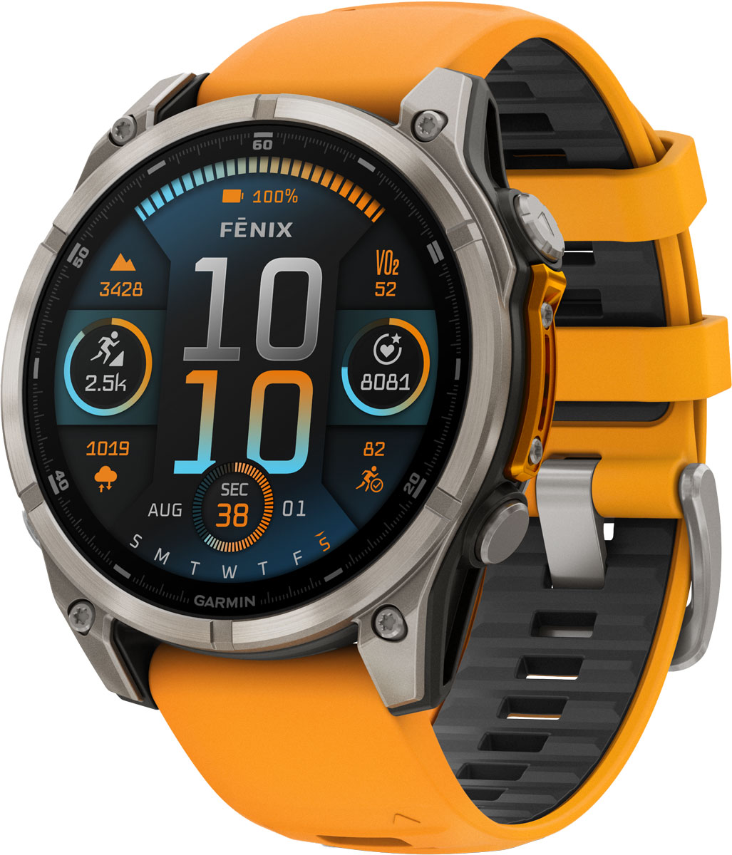 Garmin Fenix 8 Sapphire 47 mm Orange | Pulsklocka
